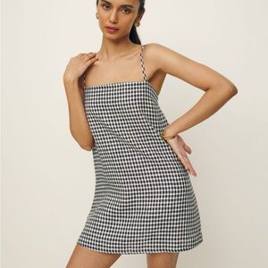 NWT Reformation Aubree check dress M